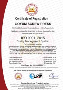 Goyum ISO Certificate